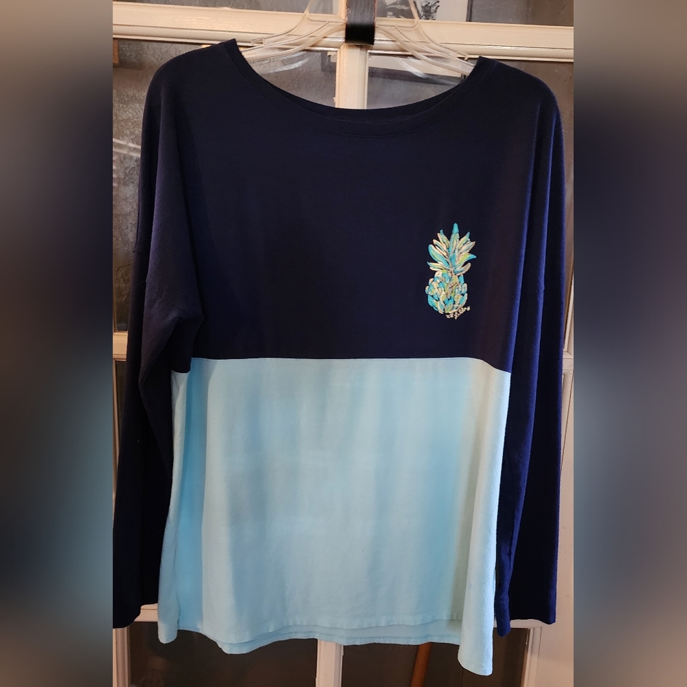 Lilly Pulitzer Women's Long Sleeve T-Shirt Pima Cotton Sz.L